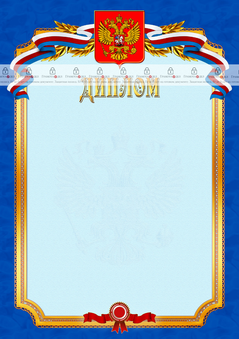 Шаблон официального диплома №10